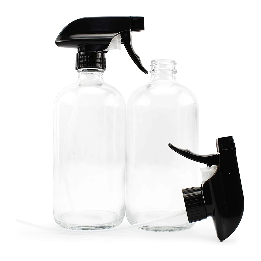 Empty Amber Glass Spray Bottles 16oz Bottle for Essential Oils Gardening Cleaning Solutions Pets