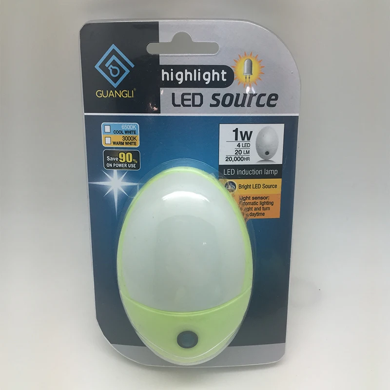 A58 BS EU SAA plug in night light sensor LED mini lamp  Dusk to Dawn night light for bedroom 220V 0.5W