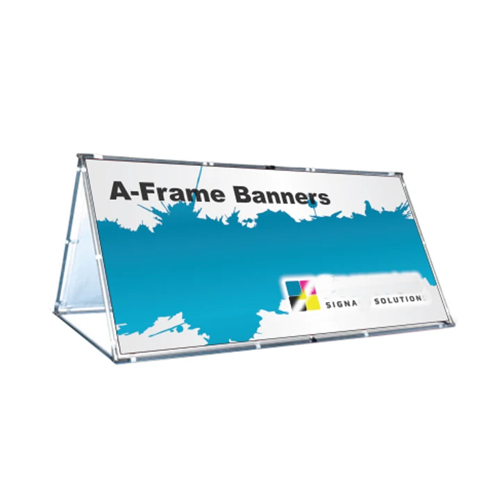 New Product Advertising Display Trade Show Outdoor Indoor Horizontal Custom Rectangle Pop Up PVC Mesh A Frame Plastic Banner