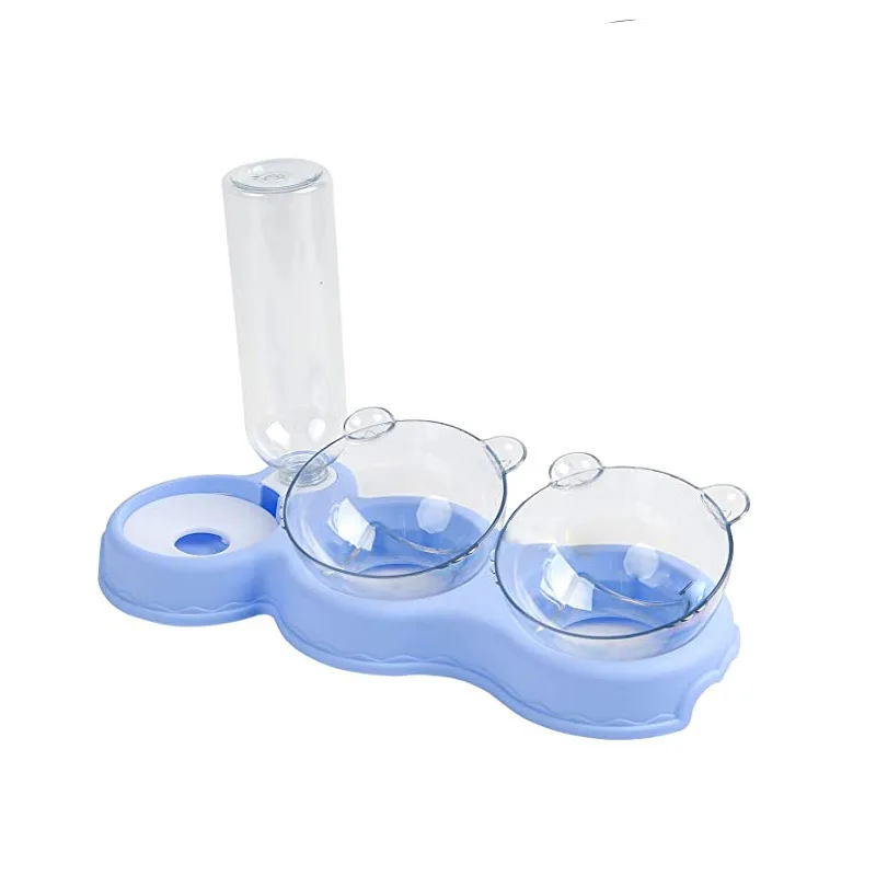 Pet Supplies Anti Slip 3 in 1 Cat Dog Bowl Pet Feeder Food Water Automatic Drinking Bottle Fountain Pet Water Dispenser