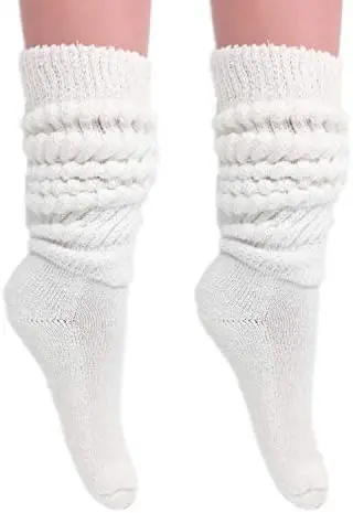 Slouch Women and Men Extra Tall Heavy Cotton Socks