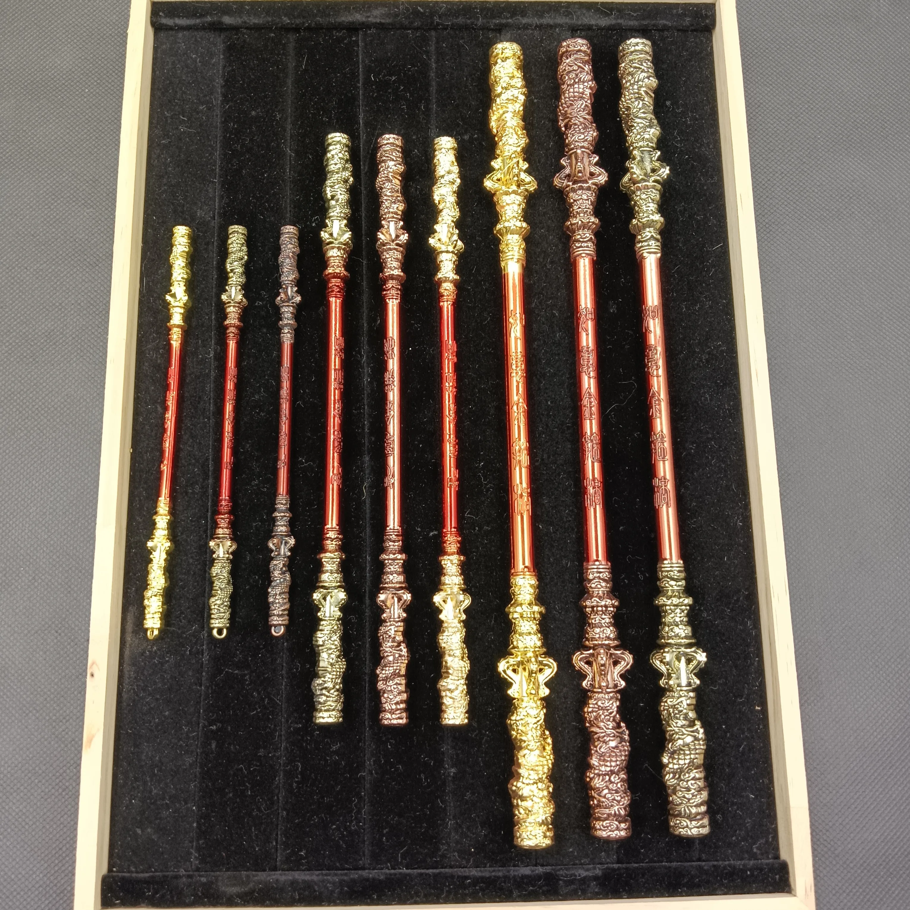 Custom color popular explosive game Hot Game 30cm Metal Weapon Model Toy Monkey King Bar Black Myth WuKong Weapon1:1 restore