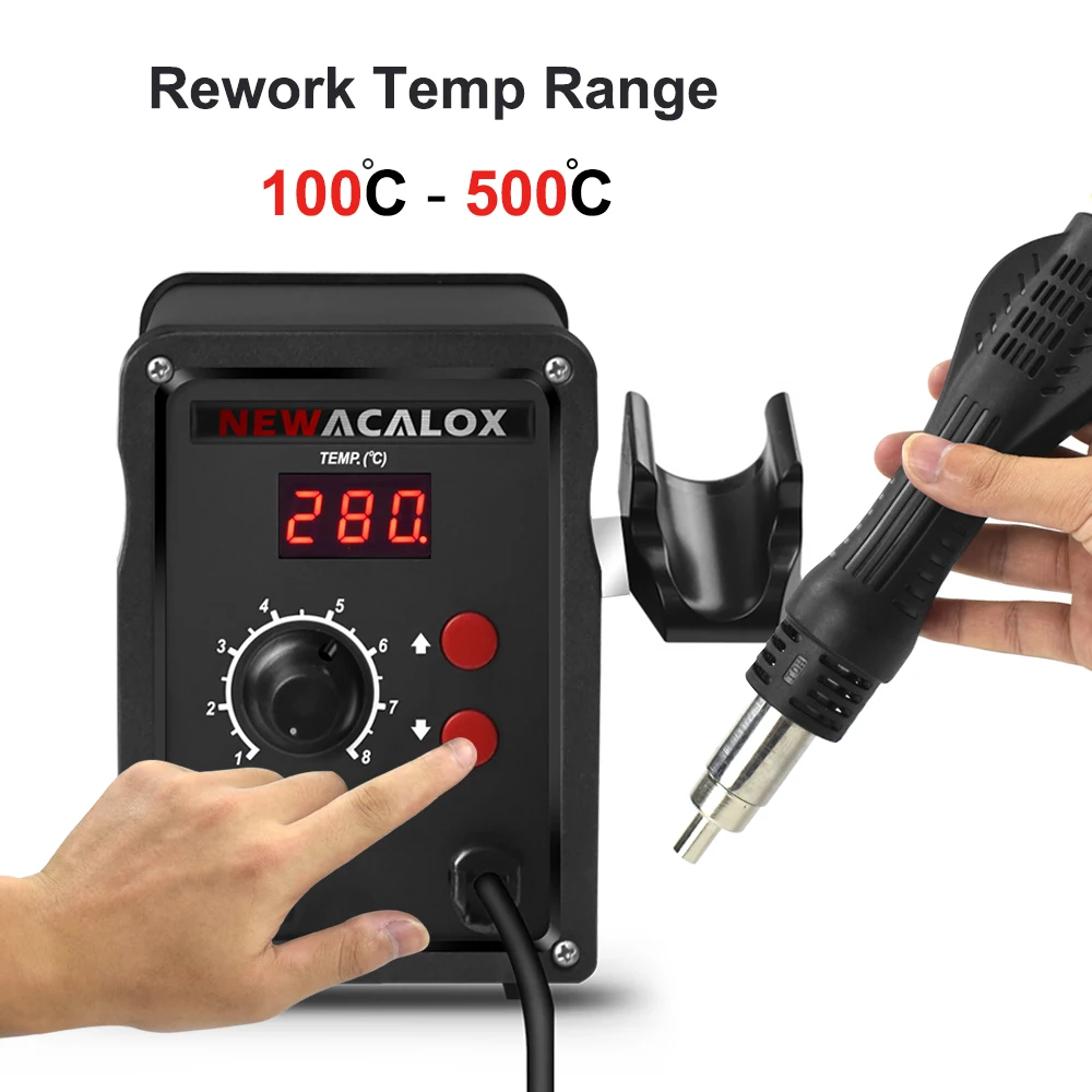 700W Hot Air Rework Station US Plug 110V 100-500 Degree Thermoregul LED Heat Gun Blow Dryer for BGA IC SMD Desoldering Tool