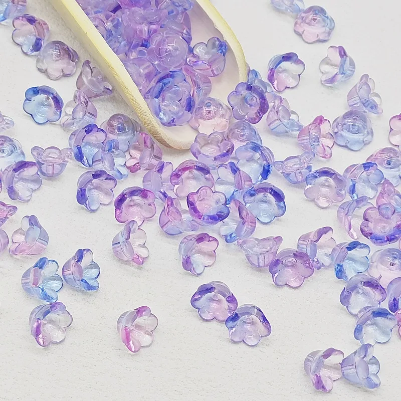 Glass beads 7*12mm Bellflower loose beads Bell flower bracebell flower for diy jewelry hairpin beaded material