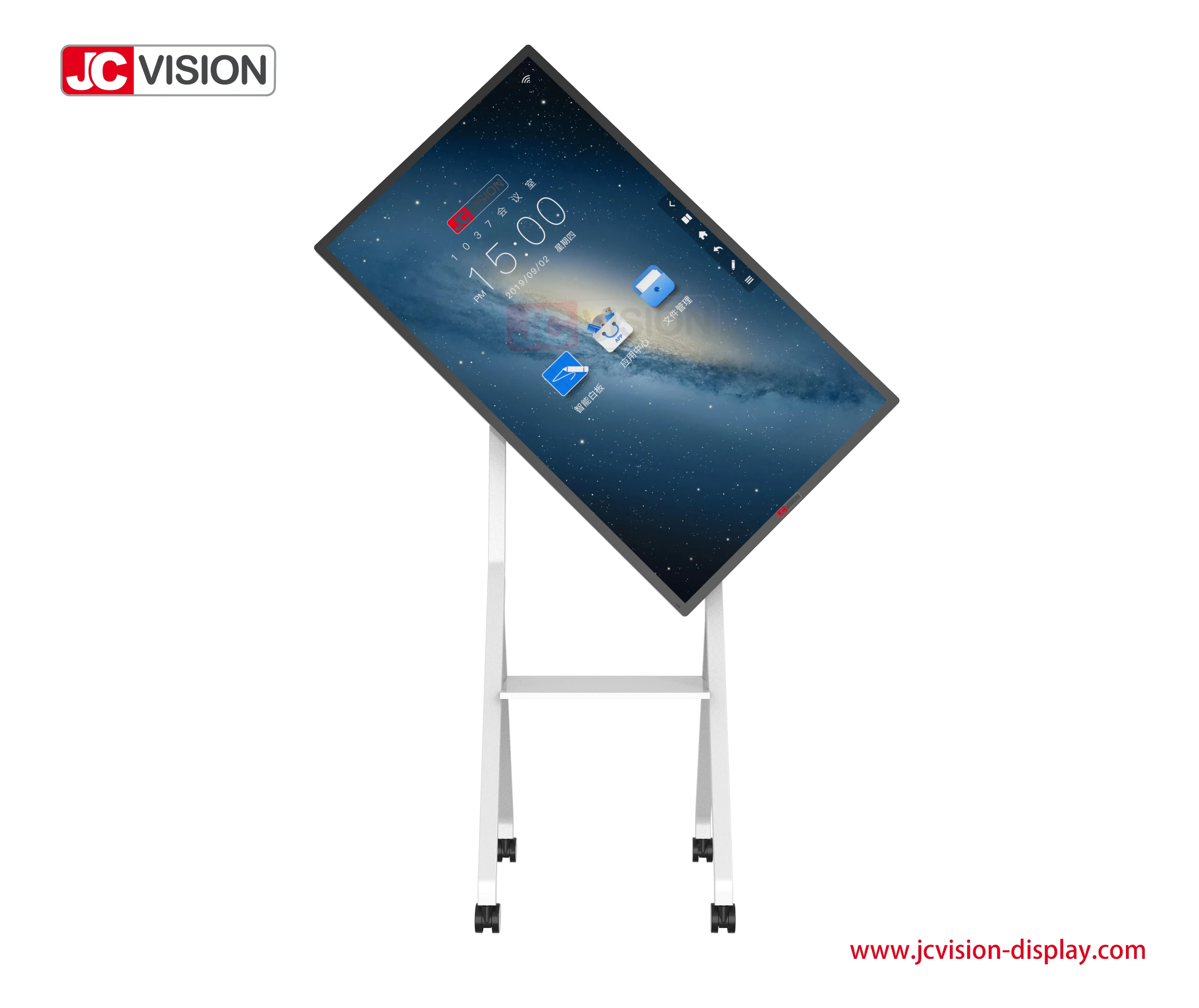 JCVISION FLIP 49 55 inch Rotating Adaptive Capacitive Touch Screen Smart FLIP Board PCAP Interactive Whiteboard 4K Displaying