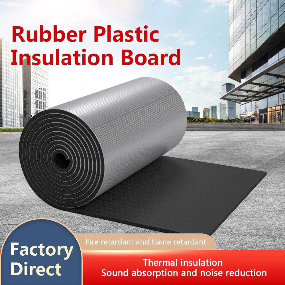 Funas Elastomeric Plastic Rubber Foam Insulation Board For HVAC Refrigeration System Thermal Adhesive Sheets Roll