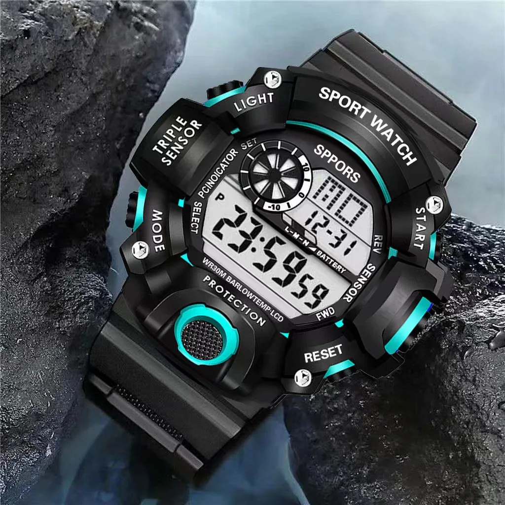 fashion branded date month white 24 hour men new golf fitness water proof hand digital watches