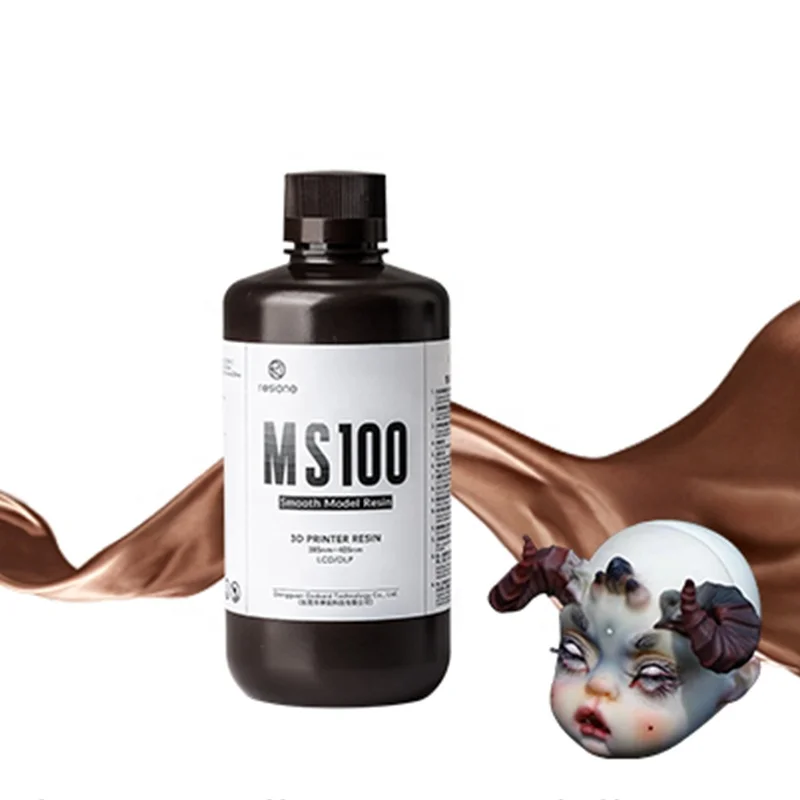 
MS100 1kg UV 405nm Smooth model Resin Liquid for Figure BJD Dolls printing LCD DLP SLA 3D resin printer 