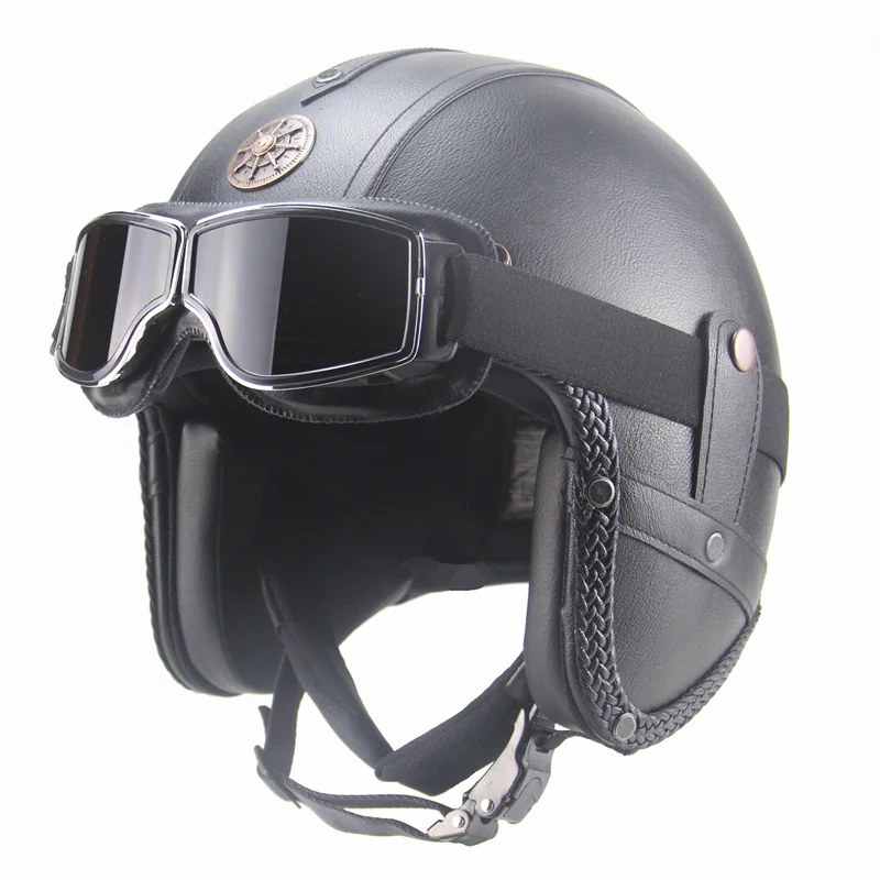 CHINA High quality cascos motocicleta with glass  bicycle Cascos motos Retro motorcycle helmet