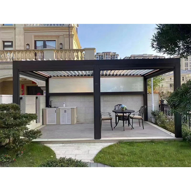 Manual Retractable Pergola for Flexible Outdoor Shade Solutions