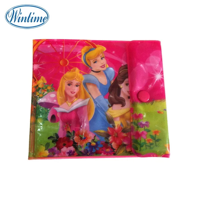 cute button closure PVC wallet bag for children