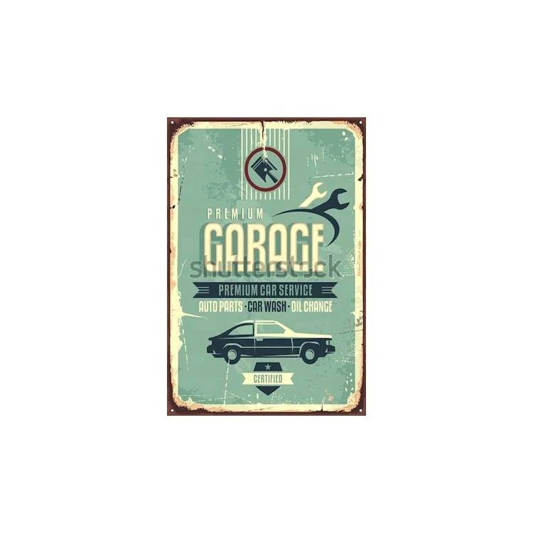 New Arrival Car Mechanic Advertising Garage Plaque Vintage Metal Posters Tin Sign Wholesale For Bar Garage Wall Decor