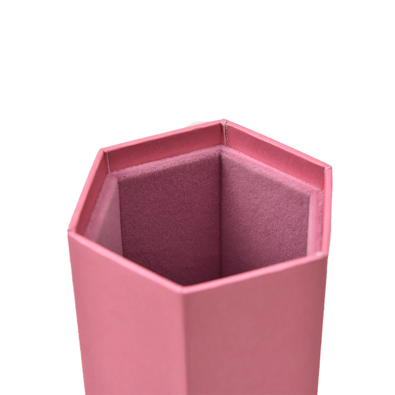 Vietnam Manufacturers Coated Paper Boxes Custom Logo Flocking Lining Packaging Wholesale Pretty Alien Hexagon Gift Box