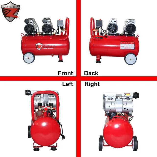 zelda portable 50L 600W motor power silent air compressor prices air compressor