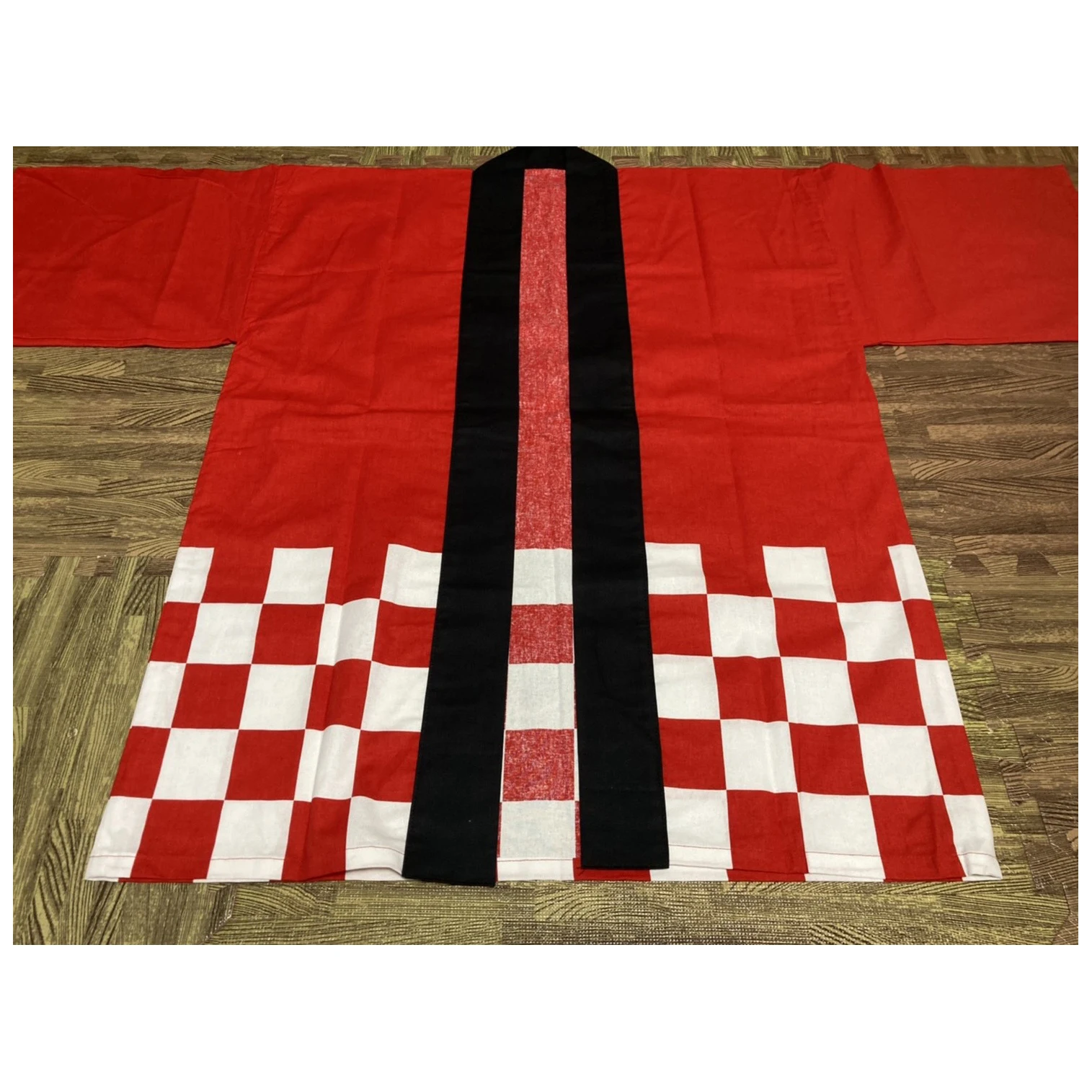 Japanese traditional colors checkered pattern girl cloak coat men