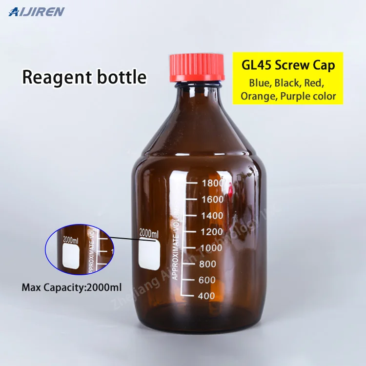 50mL 100mL 250mL 500mL Lab Glassware Borosilicate 3.3 Wide Mouth GL45 Customized screw Cap Media Reagent Bottle