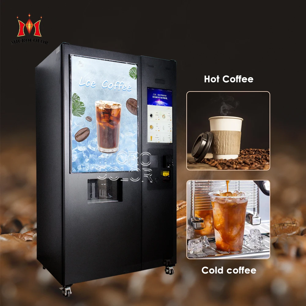 OEM Self-Service Coffee Machine Hot and Cold Coffee Vending Robot Touch Screen Automatic Coffee Vending Machine