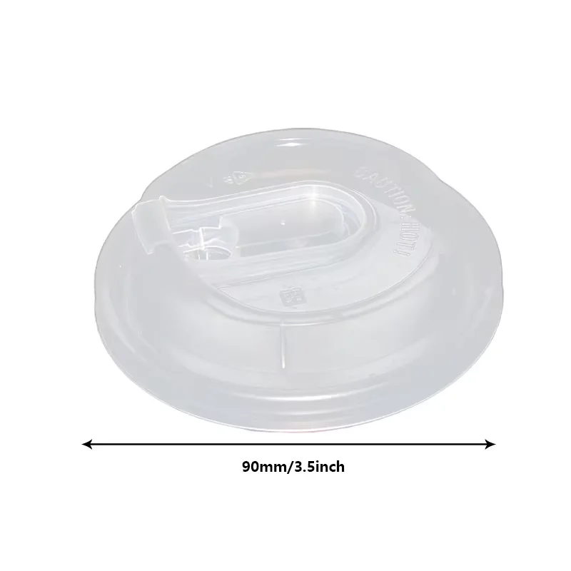 Transparent lid Disposable plastic tableware 90 mm diameter PP plastic lid clear custom for cup