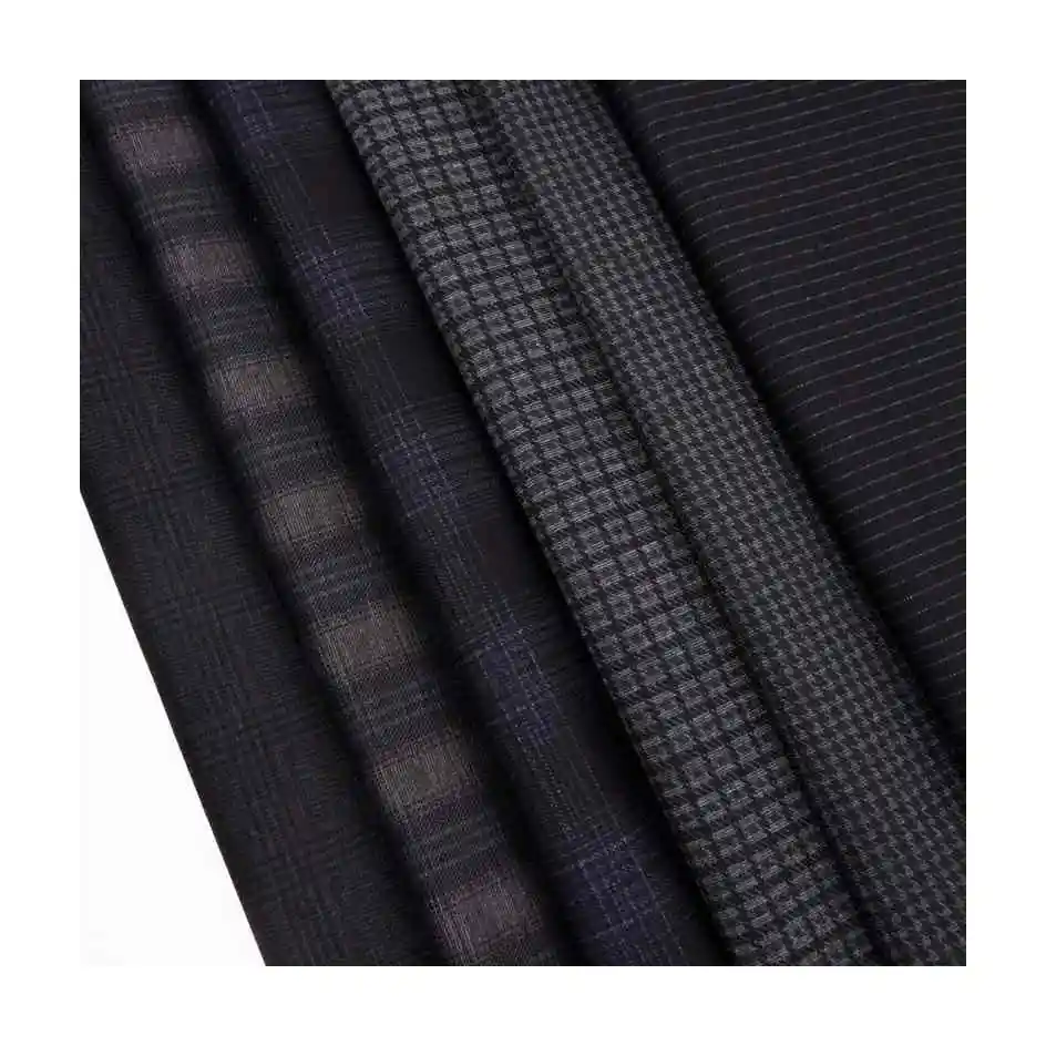55%polyester 42%rayon 3%spandex Paper Printed Plaid Ponte De Roma Knitted Fabric for Garment