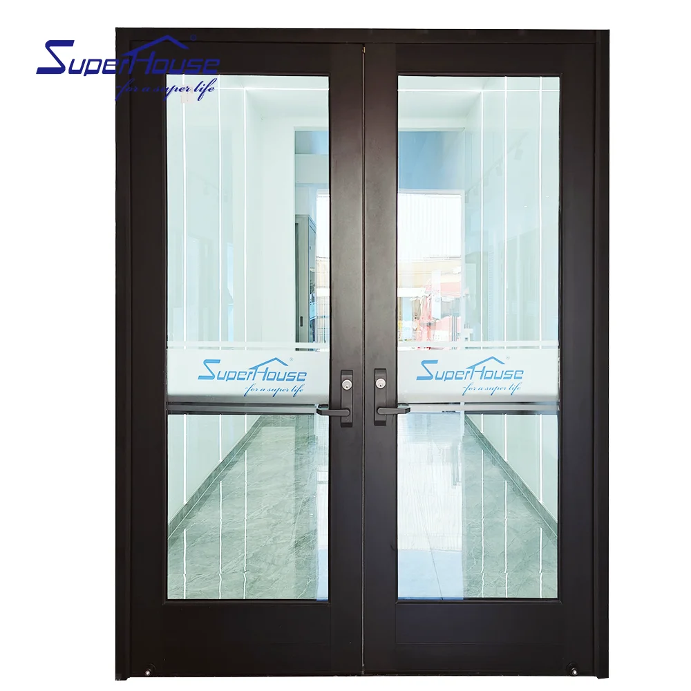 Emergency Exits Safe Escape Door Easy To Open Aluminum Exterior Double Glass French Swing Casement Doors