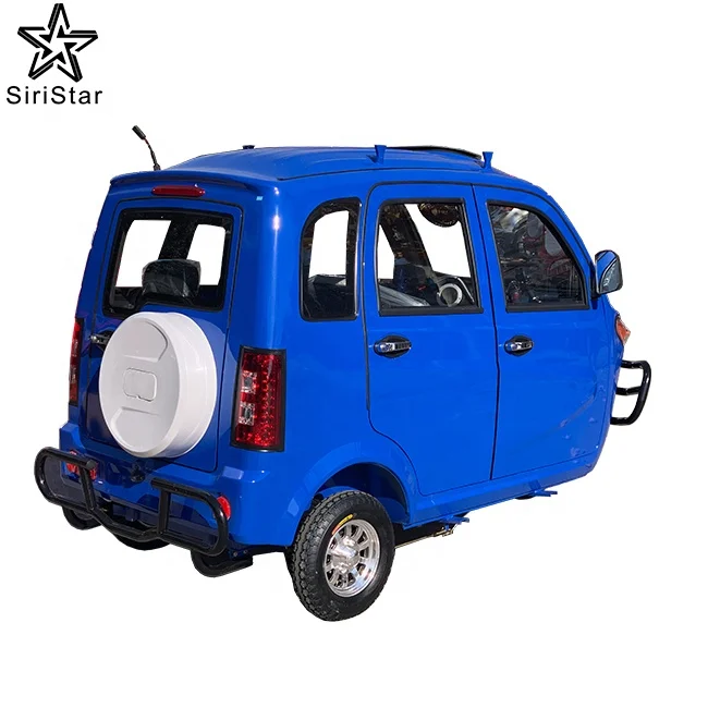 3 Wheel Motorized Passenger Tricycle with Closed Body Five Passenger Seats