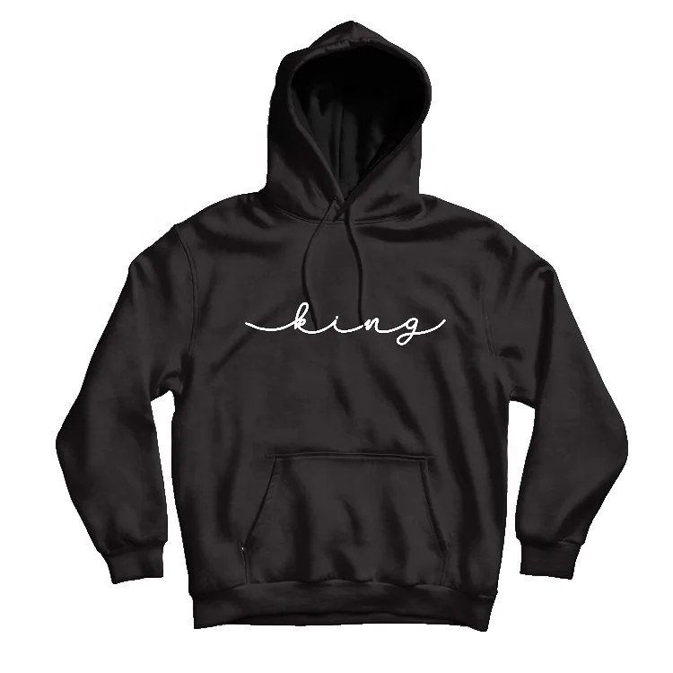 King Queen Hoodies,Couples Matching Hoodies,Cotton Printed Hoodies