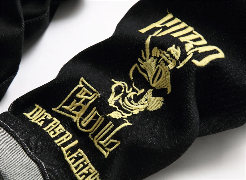 AIPA Plus Size Baggy Hip Hop Loose Skateboard Denim Jean Trousers Solid Jeans For Men