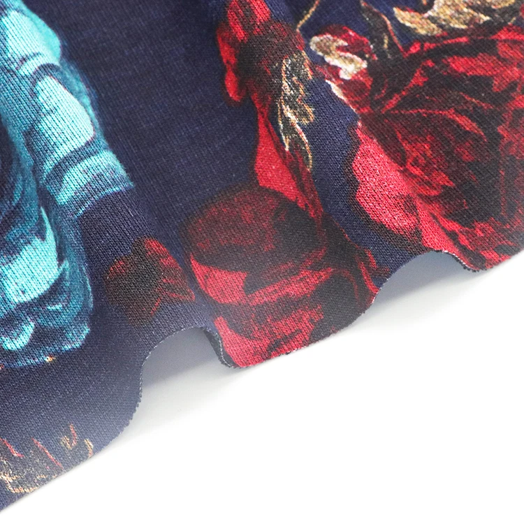 Custom printed poly fabric wholesale in market dubai,Customize wholesale french terry printed 100% poly fabric