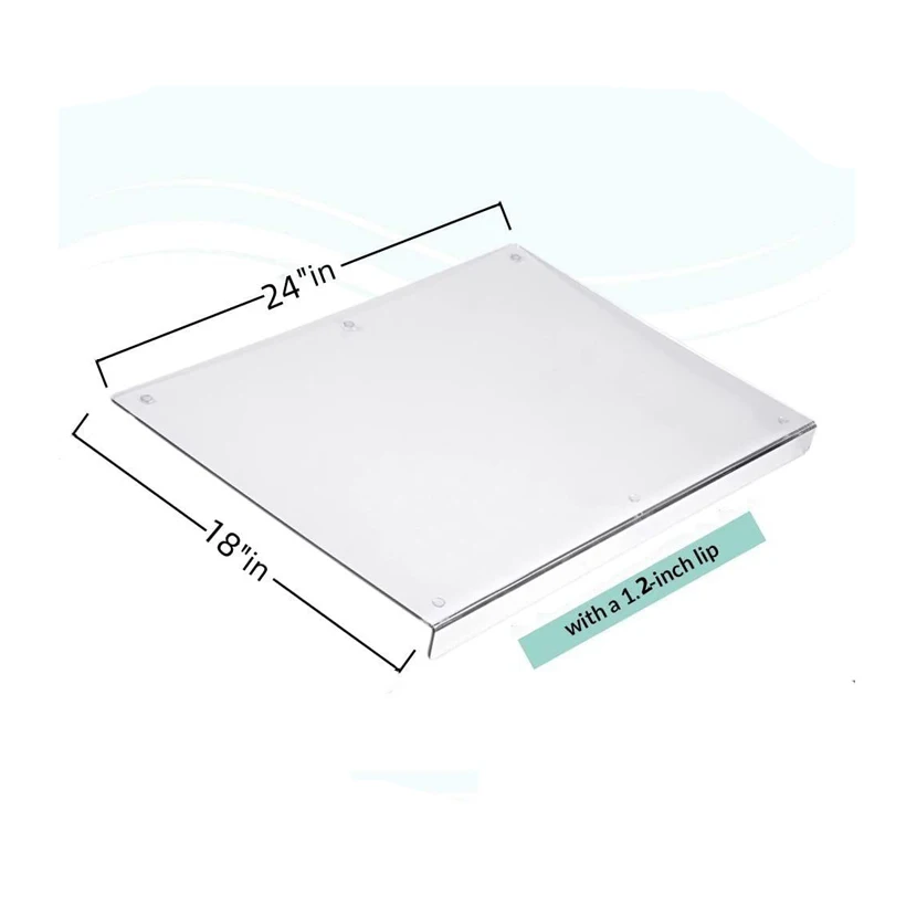 Crystal Transparent Hot Sale Boards Counter Acrylic Cutting Board For Kitchen With Counter Lip