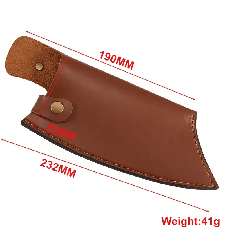 Multifunctional Full Tang High Carbon Stainless Steel handmade Slaughter Butcher Serbian Kitchen Chef Knife with PU knife sheath