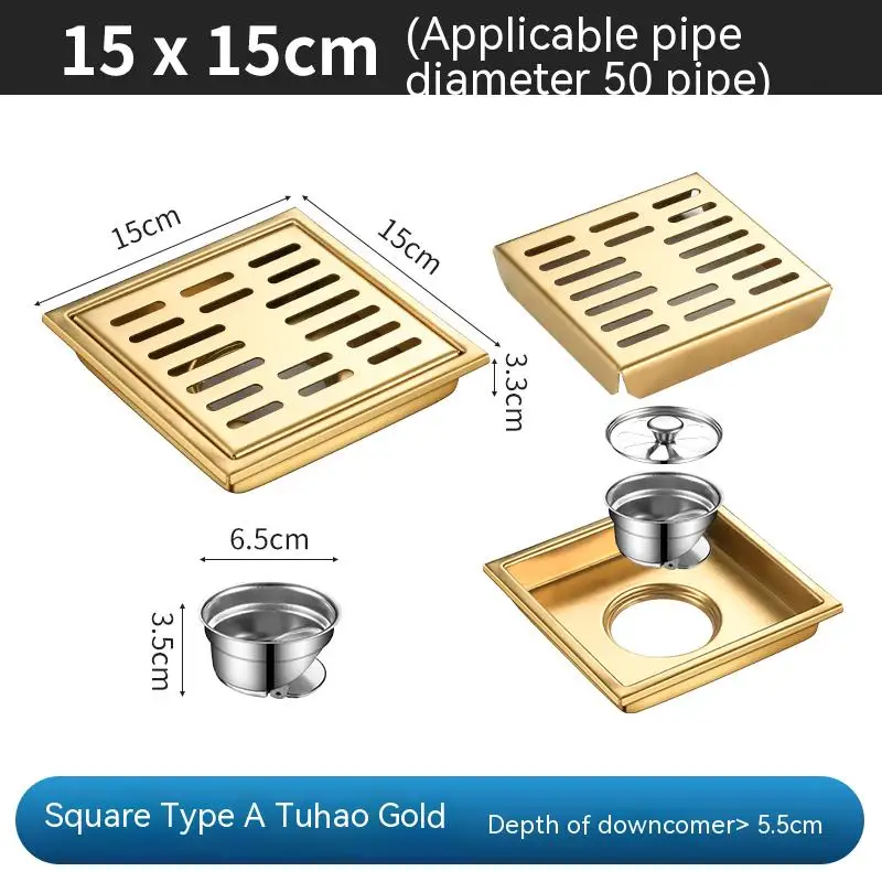 High quality hair catcher drainage backflow preventer anti-odor floor drain for bathroom