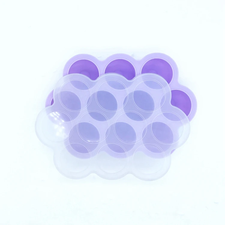Wholesale fruit food freezer trays Silicone Egg Bites Mold 10 cavity baby food storage container