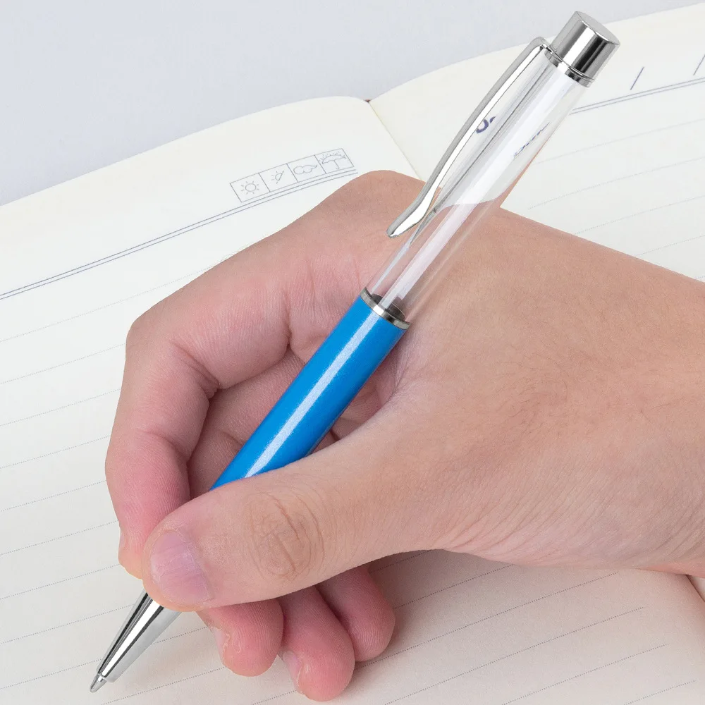 Wholesale Creative Diy Metal Ball Pens Glitter Empty Tube Ballpoint Pens Office Supplies Pens With Custom Logo