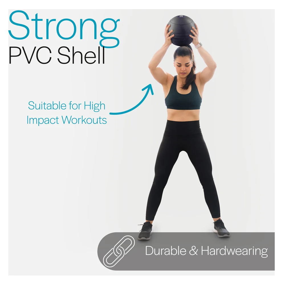 Custom Fitness Exercise Training Gym PVC Sand Filled Ball 5Kg Weight Training Medicine SlamBall for Sports