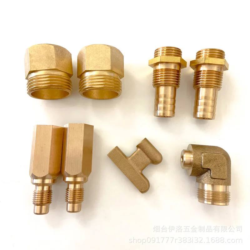 Copper joint processing non-standard custom brass inner and outer wire copper nut  joint to drawing custom parts