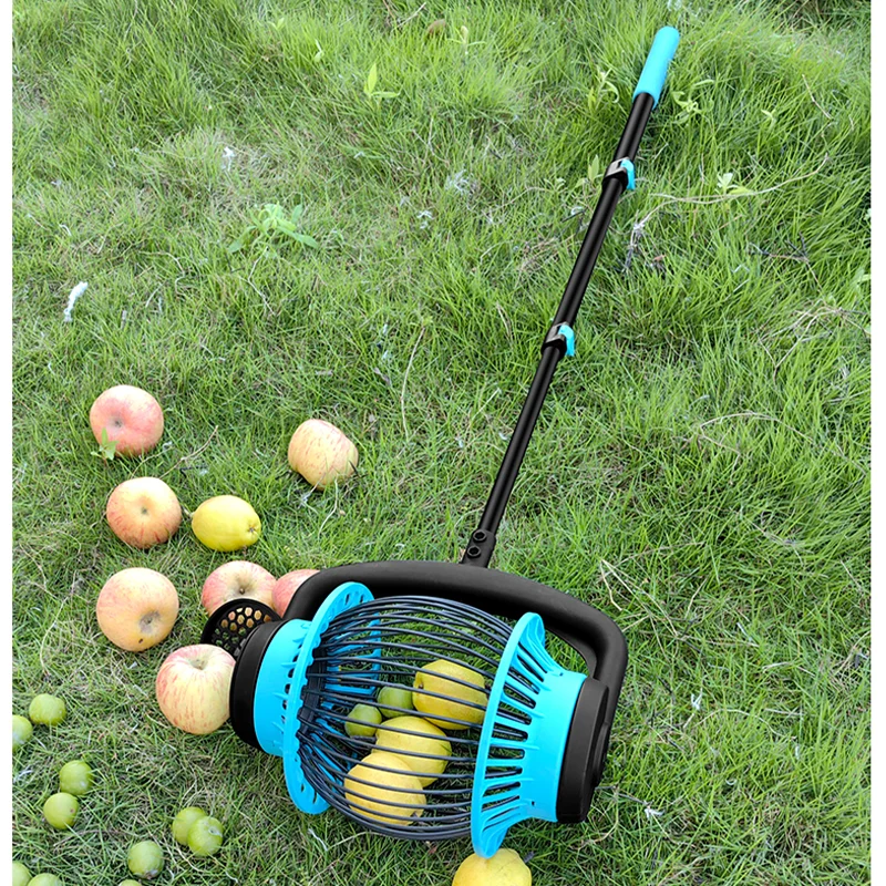Used to pick up fruits on the ground Capacity 1.6 Gallon, Telescopic rod 12.6 Inch Garden tool