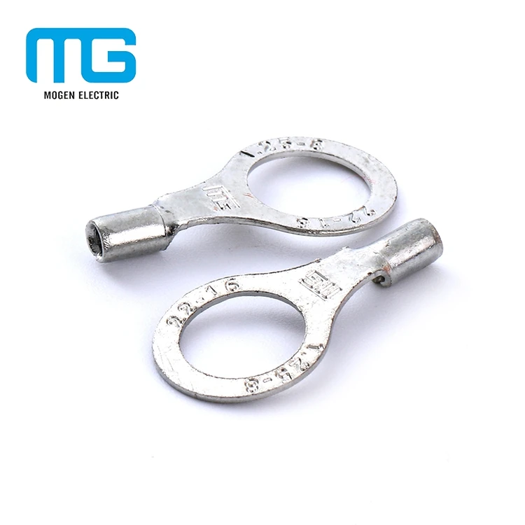Bare copper ring terminal non-insulated cable lugs crimp wire terminals