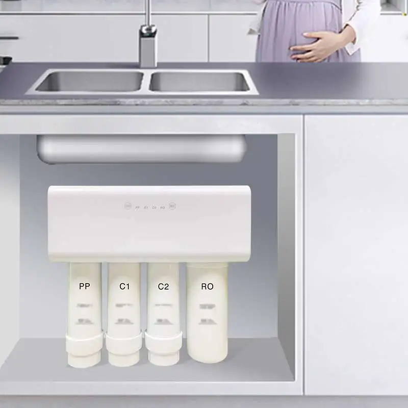 wholesale kitchen under sink water treatment appliance electric water pump dispenser 3 stages ro membrane bacteria water filters