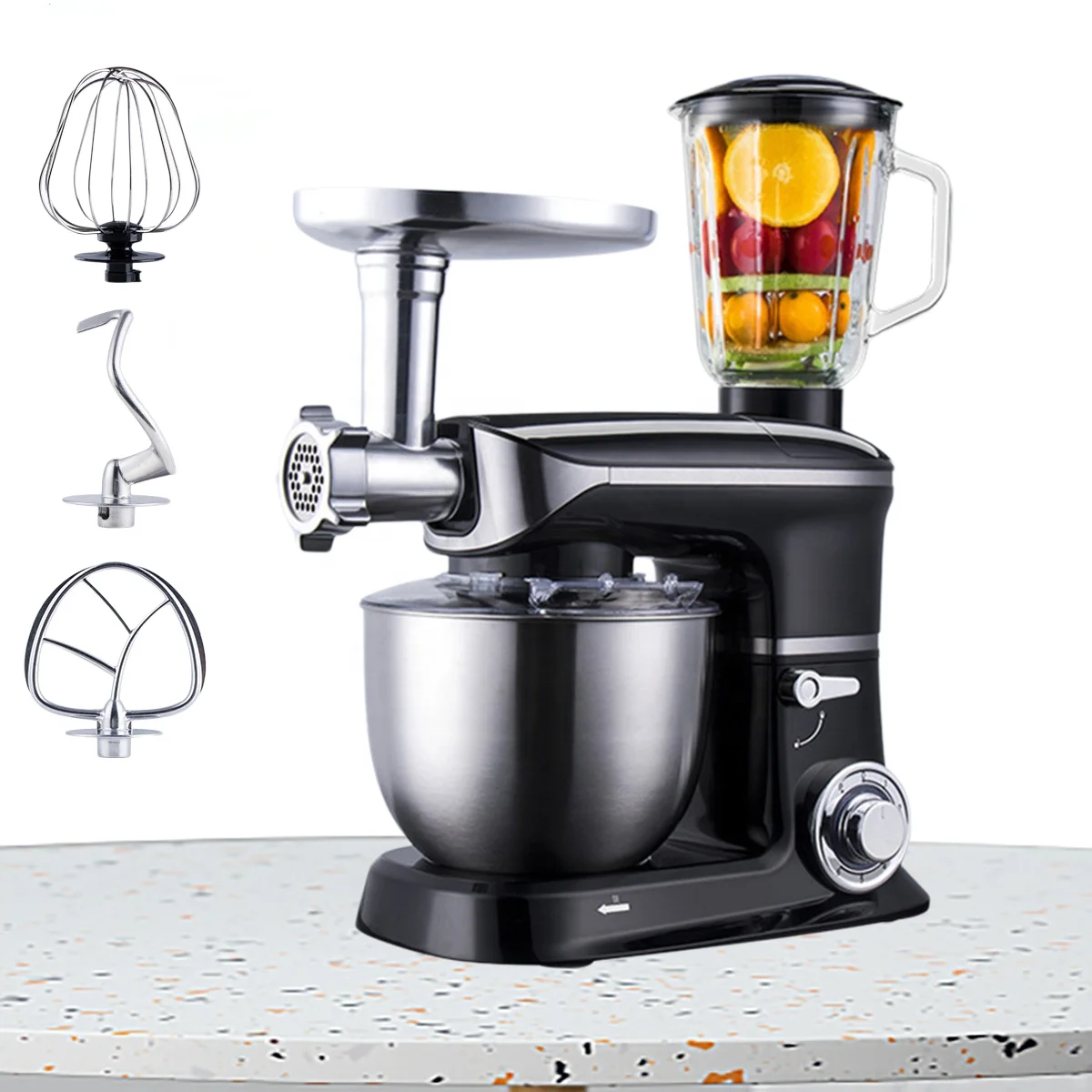 Kitchen Appliances 3 In 1 Food Bread Dough Kneading Electric Stand Mixer With Blender And Meat Grinder