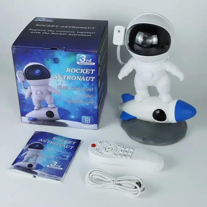 Home Ceiling Smart Multi-color LED Night Light Projection Lamp Starry Sky Astronaut Projector for Bedroom