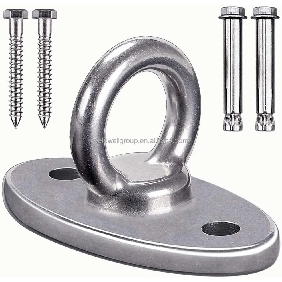 Thread Hook Playground Equipment Yoga Seat Safety Ceiling Mount Swing Hanger With Snap Hook Bolt