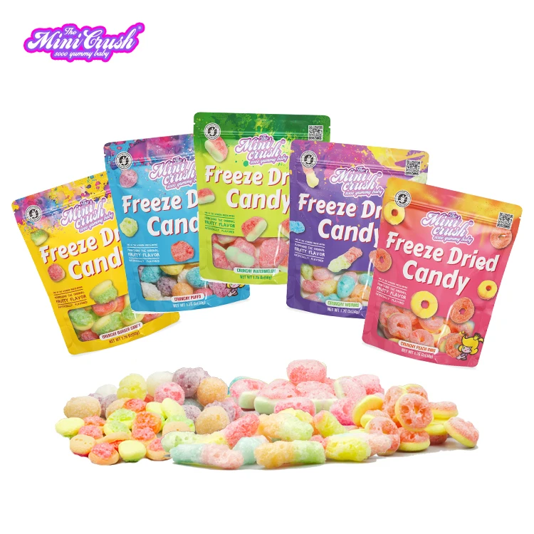 variety pack freeze dried sweets snacks Dehydrated Crunch fruit Candies Factory Directly wholesale freeze dried gummies candy
