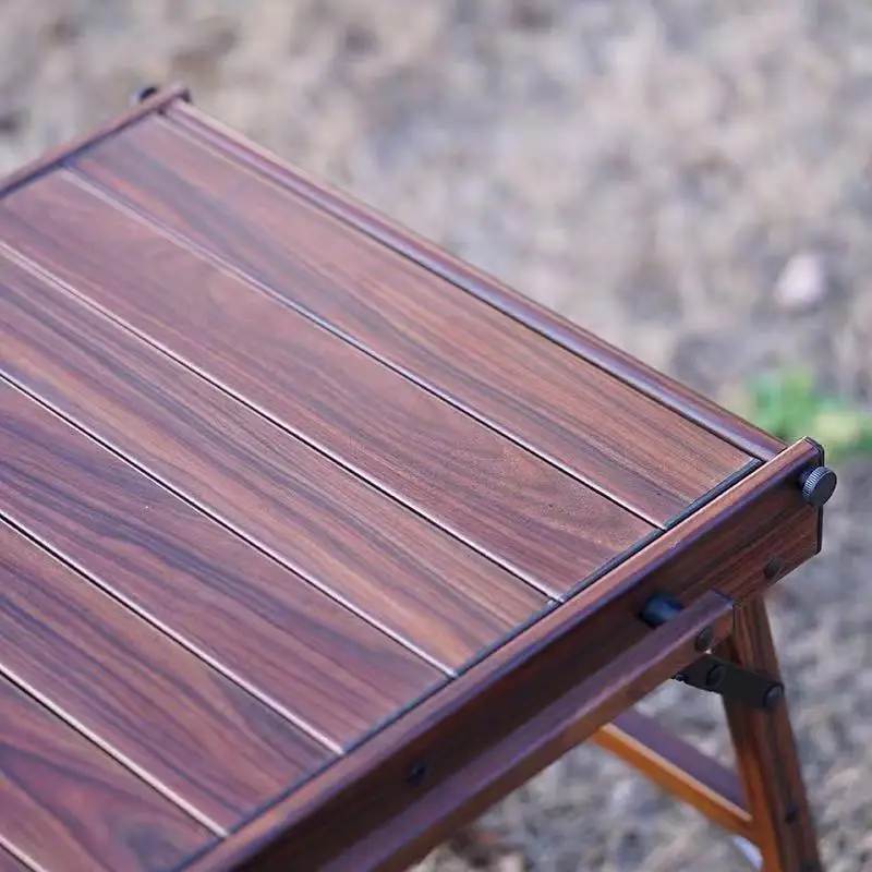 
Simpleme Egg Roll Up Foldable Outdoor Wood Camping Kitchen Table For Picnic 
