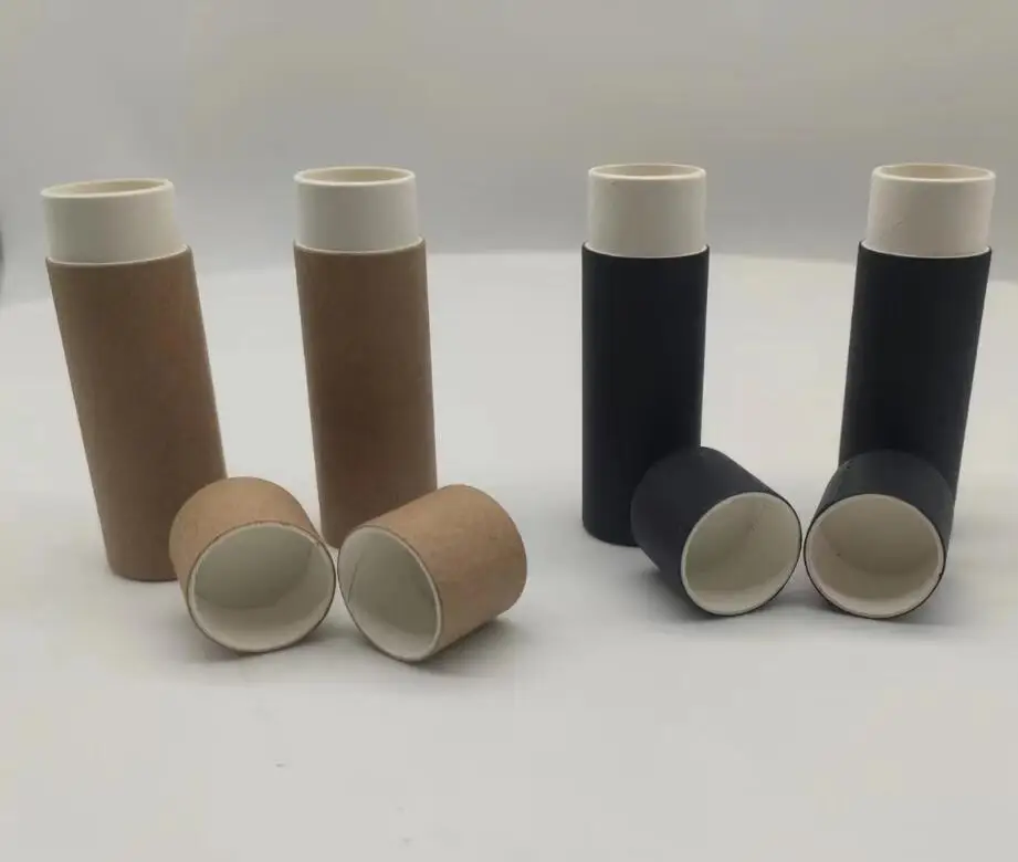 Eco Friendly Paperboard Empty Chapstick Lip Balm Container Lipstick Container Tube with Custom Printing Color Size