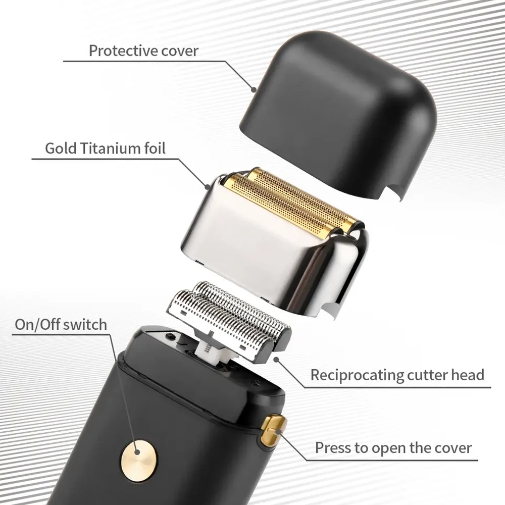 LIDOW Portable Travel Rotary Wireless  Beard Foil Shavers Lithium Battery Electric Waterproof Beard Shaver  Beard Foil Shavers