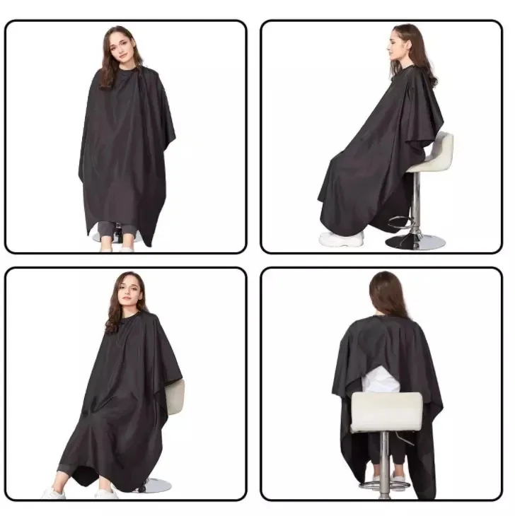 2024 Low Moq Ready Stock Hairdressing Shawl Waterproof Fast Shipping Barber Hair Cutting Salon Cape Gown