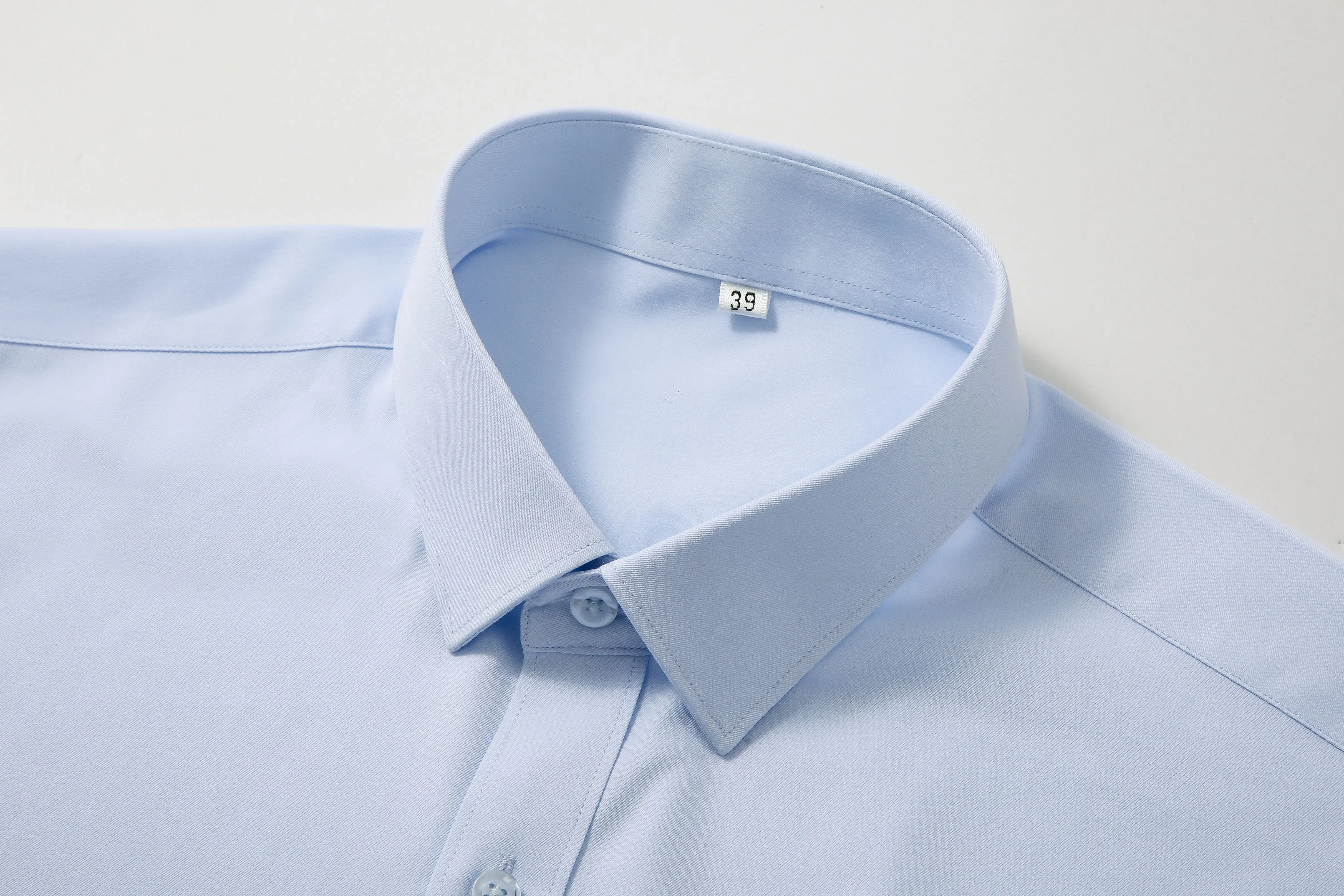 Triple-proof fabric non iron shirts for men bamboo fiber fabric waterproof oil-proof stain-proof white t shirt