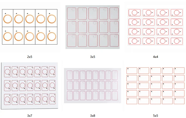 TK4100 RFID Inlay sheet lamination for IC/ID card PVC white sheet with chip