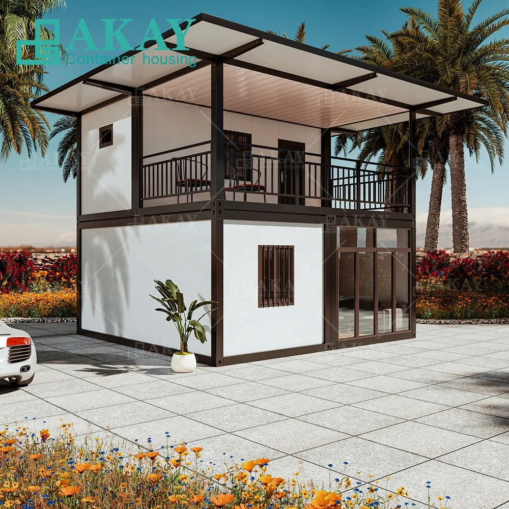 20Ft 40Ft New Modular Prefabricated Homes Luxury Apartment Double Layer Philippines Detachable Container House Prefab houses