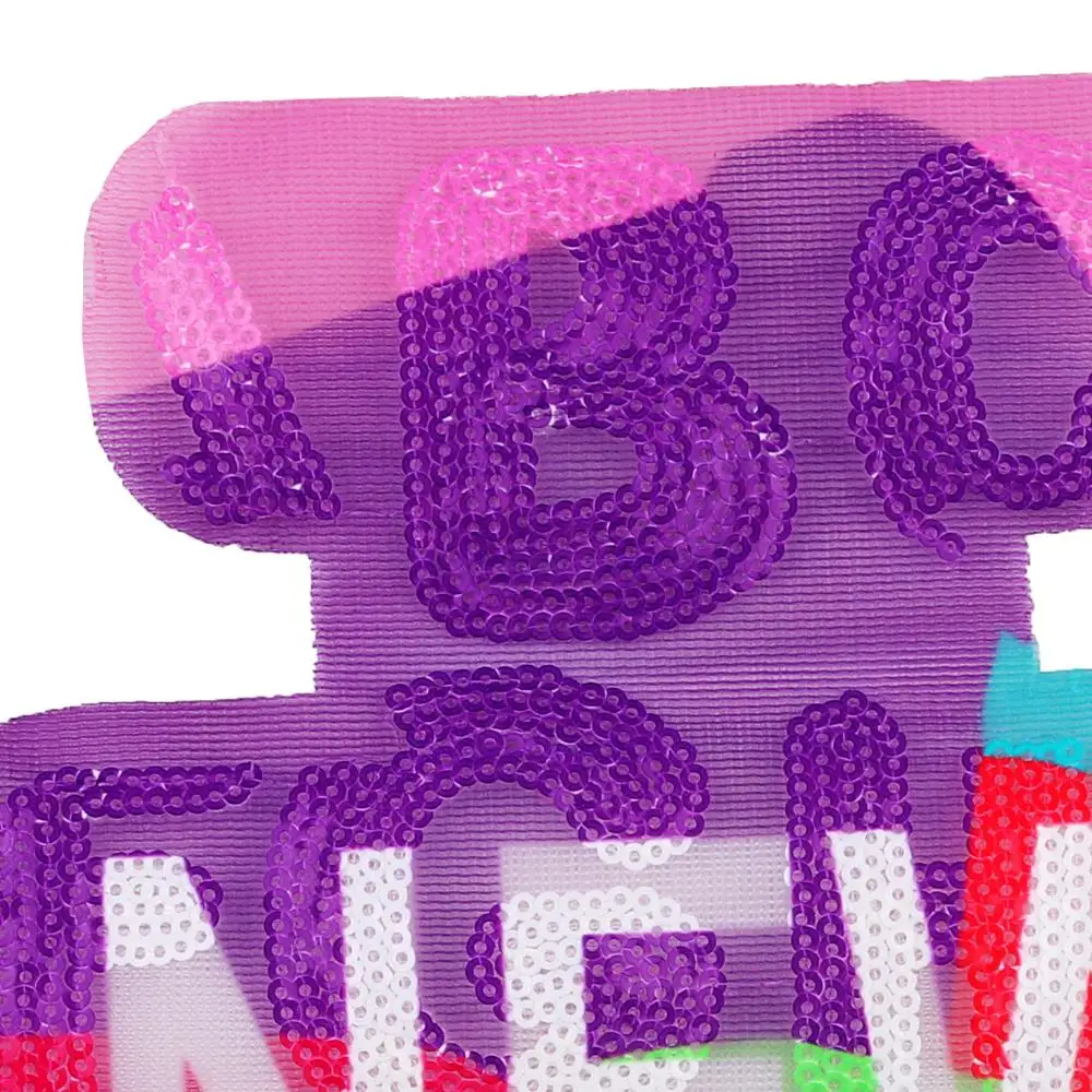 
GUGUTREE embroidery Sequins big perfume bottle patch cartoon letter patches badges applique patches for clothing ZK-84 